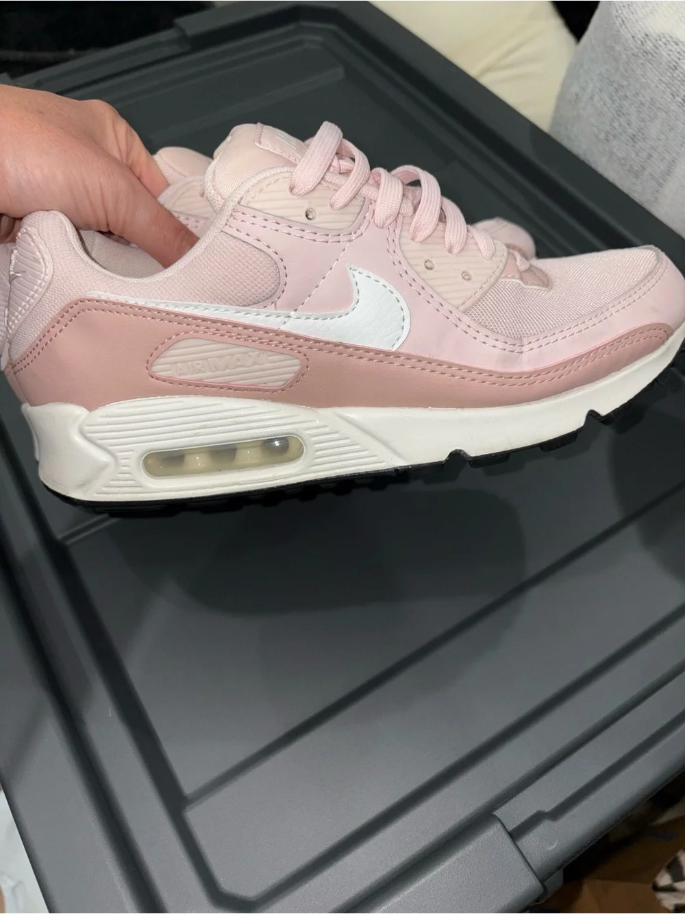 Nike Air Max 90 Women’s Sneakers | Light Pink & White | Size 9